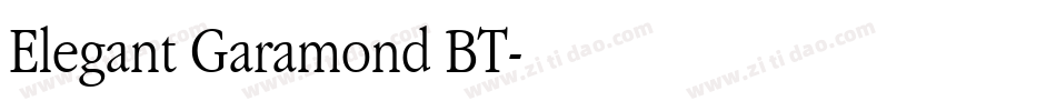 Elegant Garamond BT字体转换